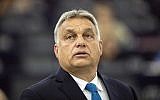 Hungary's Prime Minister Viktor Orban delivers his speech at the European Parliament in Strasbourg, eastern France, September 11, 2018. (AP Photo/Jean-Francois Badias)