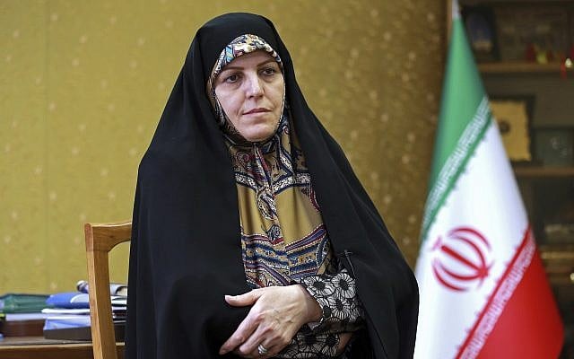 In this September 8, 2018 photo, Shahindokht Molaverdi, a top adviser to Iran’s president on human rights, gives an interview to The Associated Press at her office in Tehran, Iran. (AP Photo/Ebrahim Noroozi) In this September 8, 2018 photo, Shahindokht Molaverdi, a top adviser to Iran’s president on human rights, gives an interview to The Associated Press at her office in Tehran, Iran. (AP Photo/Ebrahim Noroozi)