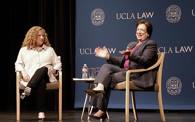 US Supreme Court Justice Elena Kagan (r) waits to begin a discussion at the University of California, Los Angeles, with UCLA Law School Dean Jennifer Mnookin, September 27, 2018. (AP Photo/Brian Melley) US Supreme Court Justice Elena Kagan (r) waits to begin a discussion at the University of California, Los Angeles, with UCLA Law School Dean Jennifer Mnookin, September 27, 2018. (AP Photo/Brian Melley)