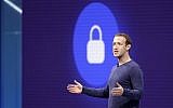 In this May 1, 2018, file photo, Facebook CEO Mark Zuckerberg makes the keynote speech at F8, Facebook's developer conference in San Jose, Calif.  (AP Photo/Marcio Jose Sanchez)