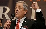 In this June 20, 2017, photo, Republican Ralph Norman speaks to supporters at a campaign party in Rock Hill, South Carolina., after winning South Carolina's 5th Congressional District. (AP Photo/Chuck Burton)