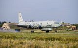 In this photo taken on July 6, 2015, an Il-20 electronic intelligence plane of the Russian air force takes off from an airfield near Rostov-on-Don, Russia. (AP Photo)