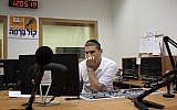 The broadcasting studio of the ultra-Orthodox radio station Kol Barama, July 1, 2009. (Yaakov Naumi/Flash90)