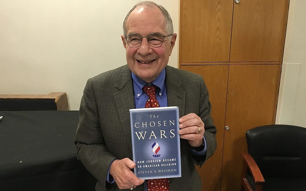 Steven R. Weisman, author of 'The Chosen Wars,' September 20, 2018 (Jordan Hoffman/Times of Israel) Steven R. Weisman, author of 'The Chosen Wars,' September 20, 2018 (Jordan Hoffman/Times of Israel)
