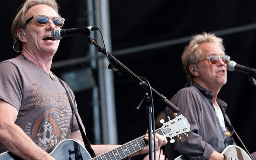 Dewey Bunnell (left) and Gerry Beckley of America, the 1970s-era band performing in Caesarea on October 9 and 10, 2018 (Official Facebook page) Dewey Bunnell (left) and Gerry Beckley of America, the 1970s-era band performing in Caesarea on October 9 and 10, 2018 (Official Facebook page)