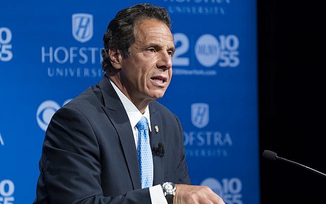 New York Governor Andrew Cuomo at a primary debate at Hofstra University in Hempstead, New York, August 29, 2018. (Craig Ruttle-Pool/Getty Images) New York Governor Andrew Cuomo at a primary debate at Hofstra University in Hempstead, New York, August 29, 2018. (Craig Ruttle-Pool/Getty Images)
