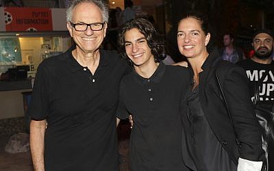 Director Avi Nesher (left), with his son, Ari and wife, Iris (Courtesy Rafi Delouya)