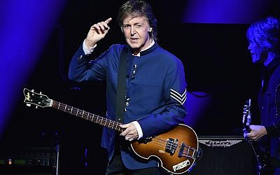 Paul McCartney performs in concert at American Airlines Arena on July 7, 2017 in Miami, Florida. (Gustavo Caballero/Getty Images via JTA)