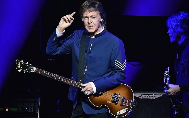 Paul McCartney performs in concert at American Airlines Arena on July 7, 2017 in Miami, Florida. (Gustavo Caballero/Getty Images via JTA) Paul McCartney performs in concert at American Airlines Arena on July 7, 2017 in Miami, Florida. (Gustavo Caballero/Getty Images via JTA)