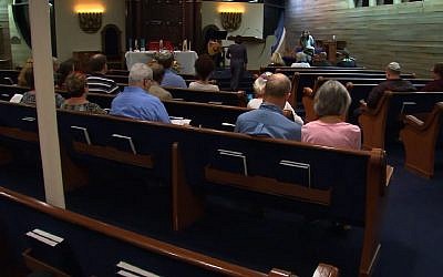 Temple Beth Or Synagogue in Raleigh, North Carolina. (Screen capture: ABC Eyewitness News)