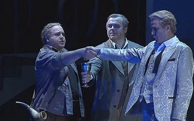 Richard Wagner's Goetterdaemmerung, performed by Leipzig Opera. (Screen capture: YouTube)