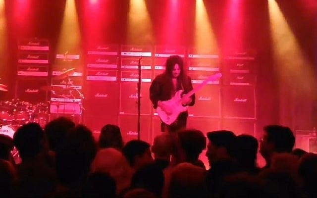 Swedish guitar icon Yngwie Malmsteen performs in Tel Aviv on September 12, 2018. (Screen capture: YouTube) Swedish guitar icon Yngwie Malmsteen performs in Tel Aviv on September 12, 2018. (Screen capture: YouTube)