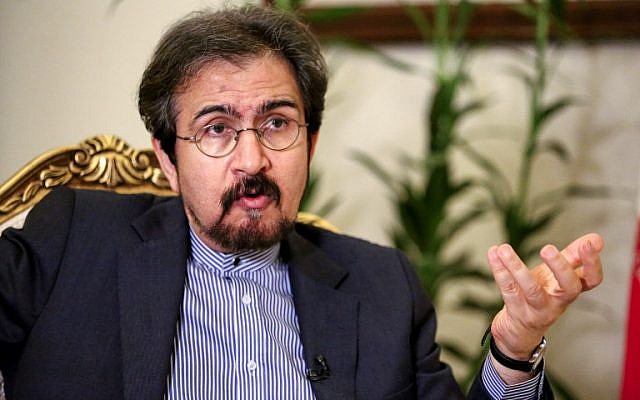 Bahram Ghasemi, Iran's foreign ministry spokesman, gives an interview with AFP in the capital Tehran on October 2, 2018. (AFP Photo/Atta Kenare) Bahram Ghasemi, Iran's foreign ministry spokesman, gives an interview with AFP in the capital Tehran on October 2, 2018. (AFP Photo/Atta Kenare)