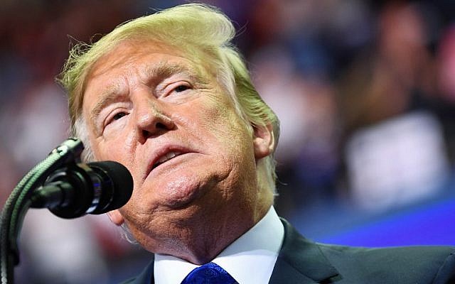 In this file photo taken on October 2, 2018 US President Donald Trump speaks during a "Make America Great Again" rally at Landers Center in Southaven, Mississippi.
(AFP PHOTO / MANDEL NGAN) In this file photo taken on October 2, 2018 US President Donald Trump speaks during a "Make America Great Again" rally at Landers Center in Southaven, Mississippi.
(AFP PHOTO / MANDEL NGAN)