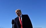 US President Donald Trump speaks to reporters before boarding Air Force One, as he departs from Joint Base Andrews, Maryland for a 3-day trip to hold campaign rallies in Montana, Arizona and Nevada. (Nicholas Kamm / AFP)