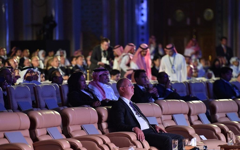 Kirill Dmitriev, CEO of Russian Direct Investment Fund attends the three-day Future Investment Initiative in the capital of Riyadh on October 23, 2018. (FAYEZ NURELDINE / AFP)