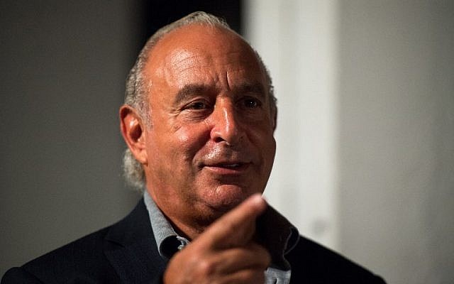 In this file photo taken on September 17, 2017 Chairman of Arcadia Group, Philip Green, is pictured before the start of the Topshop catwalk show for the Spring/Summer 2018 collection on the third day of The London Fashion Week Women's in London. (CHRIS J RATCLIFFE / AFP) In this file photo taken on September 17, 2017 Chairman of Arcadia Group, Philip Green, is pictured before the start of the Topshop catwalk show for the Spring/Summer 2018 collection on the third day of The London Fashion Week Women's in London. (CHRIS J RATCLIFFE / AFP)