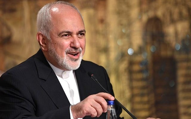 Iranian Foreign Minister Mohammad Javad Zarif speaks during a joint press conference with his Turkish and Azeri counterparts (unseen) on October 30, 2018, in Istanbul. (Ozan Kose/AFP) Iranian Foreign Minister Mohammad Javad Zarif speaks during a joint press conference with his Turkish and Azeri counterparts (unseen) on October 30, 2018, in Istanbul. (Ozan Kose/AFP)