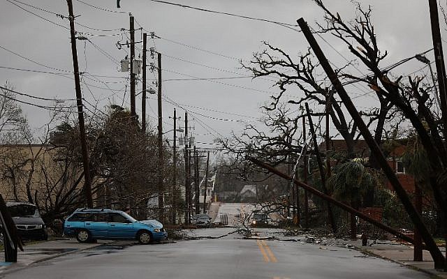 Downed powerlines are seen after hurricane Michael passed through the downtown area on October 10, 2018 in Panama City, Florida. The hurricane hit the Florida Panhandle as a category 4 storm. (Joe Raedle/Getty Images/AFP) Downed powerlines are seen after hurricane Michael passed through the downtown area on October 10, 2018 in Panama City, Florida. The hurricane hit the Florida Panhandle as a category 4 storm. (Joe Raedle/Getty Images/AFP)
