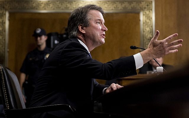 US Supreme Court nominee Judge Brett Kavanaugh testifies during a Senate Judiciary Committee hearing on September 27, 2018, on Capitol Hill in Washington. (Tom Williams/Pool Image via AP) US Supreme Court nominee Judge Brett Kavanaugh testifies during a Senate Judiciary Committee hearing on September 27, 2018, on Capitol Hill in Washington. (Tom Williams/Pool Image via AP)