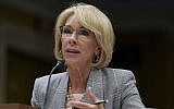 In this photo from June 5, 2018, Education Secretary Betsy DeVos testifies during a Senate Subcommittee on Labor, Health and Human Services, Education, and Related Agencies Appropriations hearing in Washington. (AP Photo/Carolyn Kaster, File)