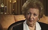 This undated video image released by the Jewish Partisan Educational Foundation shows Sonia Orbuch during a video testimony in California. (Jewish Partisan Educational Foundation via AP)