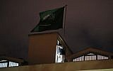 A Turkish forensic police officer searches for evidence as he works on the rooftop of the Saudi Arabia's Consulate in Istanbul, late Monday, Oct. 15, 2018.(AP Photo/Emrah Gurel)