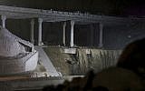 A general view shows the location of the accident where people were killed in a flash flood near the Dead Sea, Jordan, Thursday, Oct. 25, 2018. (AP/Raad Adayleh)