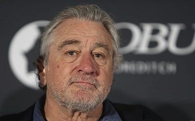 Actor and director Robert De Niro at the Nobu Shoreditch hotel in London, May 15, 2018, attends a press conference at the hotel's official launch. (AP Photo/Alastair Grant)