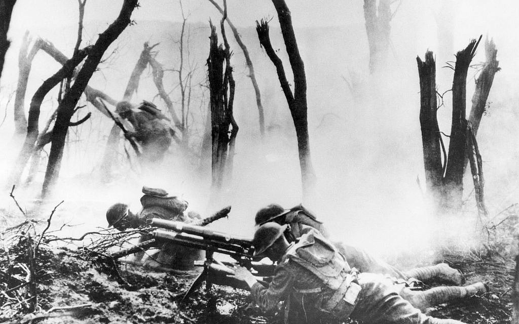 In this September 26, 1918, photo, a US Army 37-mm gun crew man their position during the World War One Meuse-Argonne Allied offensive in France. (AP Photo, File) In this September 26, 1918, photo, a US Army 37-mm gun crew man their position during the World War One Meuse-Argonne Allied offensive in France. (AP Photo, File)