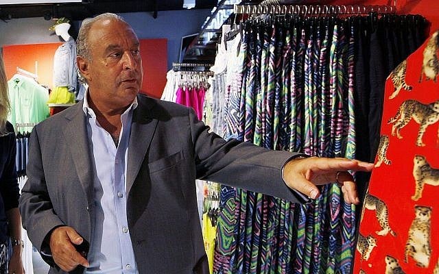 Sir Philip Green, a British billionaire and the CEO of the Arcadia Group, right, tours a Topshop store in central Hong Kong, June 5, 2013 (AP Photo/Kin Cheung) Sir Philip Green, a British billionaire and the CEO of the Arcadia Group, right, tours a Topshop store in central Hong Kong, June 5, 2013 (AP Photo/Kin Cheung)