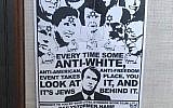 This flier has been hung on the doors of organizations in Iowa and on at least four US college campuses. (StandWithUs/via JTA)