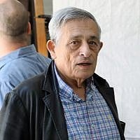 Israeli journalist Dan Margalit in Tel Aviv, March 14, 2017 (Gideon Markowicz/POOL)