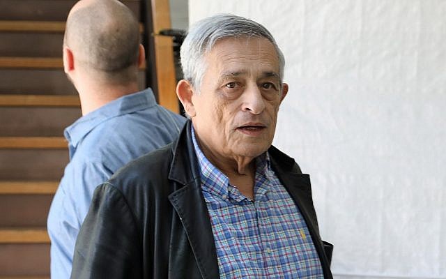 Israeli journalist Dan Margalit in Tel Aviv, March 14, 2017 (Gideon Markowicz/POOL)