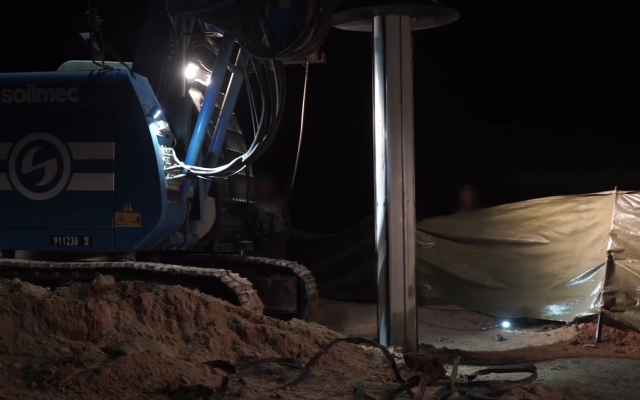 Israeli troops uncover a Hamas attack tunnel that penetrated Israeli territory on October 11, 2018. (Israel Defense Forces) Israeli troops uncover a Hamas attack tunnel that penetrated Israeli territory on October 11, 2018. (Israel Defense Forces)
