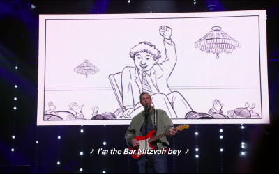 Screenshot from Adam Sandler's new Netflix special, '100% Fresh.' (Netflix)