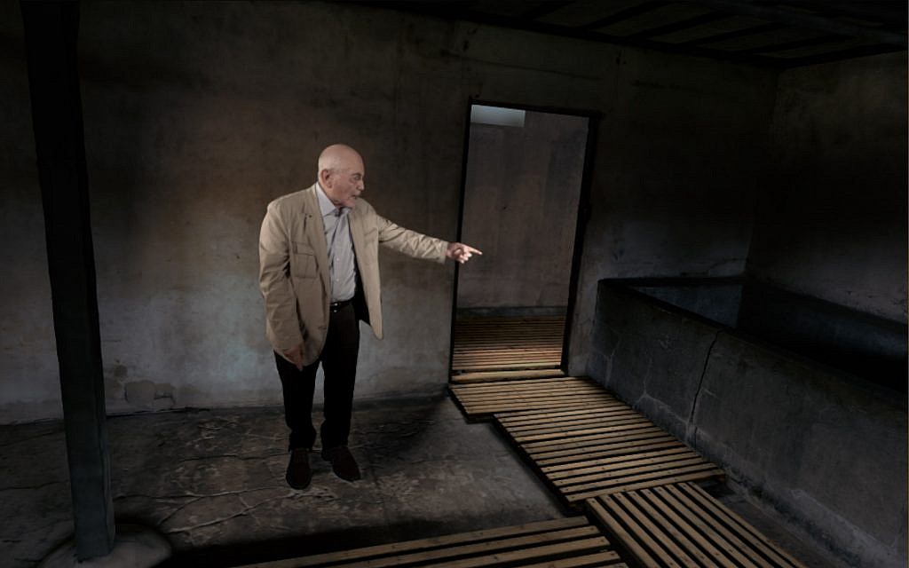 Pinchas Gutter tours the concentration camp where his parents and twin sister were murdered during World War II in this screenshot from 'The Last Goodbye.' (Courtesy Museum of Jewish Heritage) Pinchas Gutter tours the concentration camp where his parents and twin sister were murdered during World War II in this screenshot from 'The Last Goodbye.' (Courtesy Museum of Jewish Heritage)