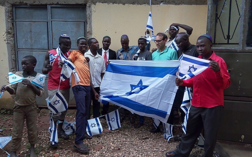 Jews from the Ugandan Abayudaya community participating in the Shabbat Project. (Courtesy)