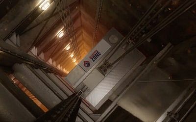Salamandra Zone's B-Air unit fits on top of elevators and purifies air during emergencies. (YouTube screenshot)