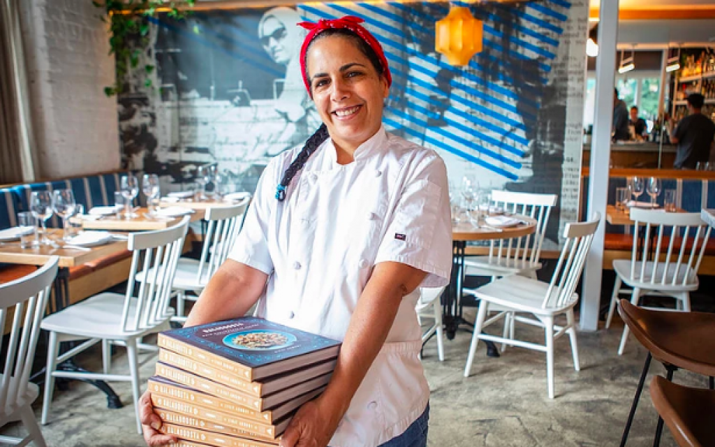 Chef Einat Admony in the latest reincarnation of Balaboosta, her latest project in New York (Courtesy Balaboosta) Chef Einat Admony in the latest reincarnation of Balaboosta, her latest project in New York (Courtesy Balaboosta)