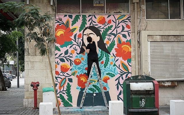 From the 2017 Walls Festival in Haifa, which brings artists to create murals for the city's neighborhoods (Courtesy Walls Festival)