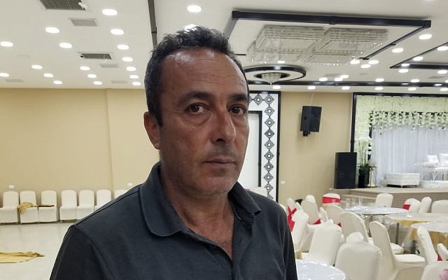 Yakoub Rabi, 52, at a hall in Biddya, a village in the northern West Bank, on October 15, 2018. (Adam Rasgon/Times of Israel) Yakoub Rabi, 52, at a hall in Biddya, a village in the northern West Bank, on October 15, 2018. (Adam Rasgon/Times of Israel)