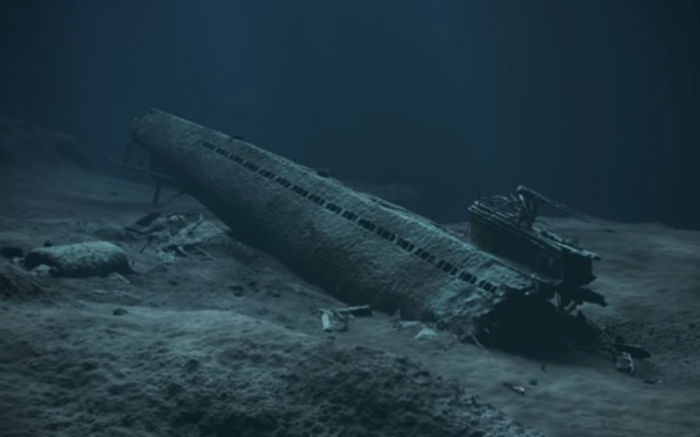 A model of sunken Nazi sub U-864 (YouTube screenshot) A model of sunken Nazi sub U-864 (YouTube screenshot)