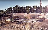 Artist's impression of a cable car crossing Jerusalem's Hinnom Valley to Mount Zion from a promotional video. (YouTube)