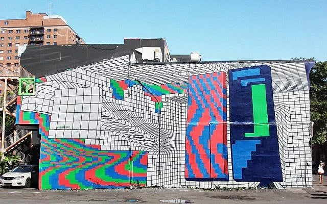 A mural by Spanish artist, Demsky, who will create a mural for Walls, the Haifa arts festival in October 2018 (Courtesy Demsky)