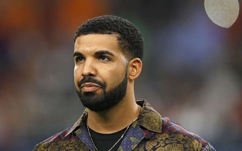Drake at a soccer game at NRG Stadium in Houston, Texas, July 20, 2017. (Aaron M. Sprecher/AFP/Getty Images/via JTA) Drake at a soccer game at NRG Stadium in Houston, Texas, July 20, 2017. (Aaron M. Sprecher/AFP/Getty Images/via JTA)