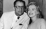 American actress Marilyn Monroe  with her husband, playwright Arthur Miller at London Airport, 14th July 1956.  Fox Photos/Hulton Archive/Getty Images via JTA)