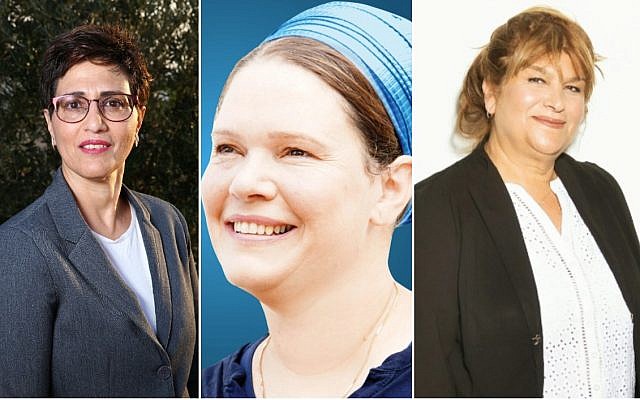 Candidates for regional and local council chairman of Israeli municipalities in the West Bank (From L-R) Yael Ben Yashar, Ruti Spitzer and Sosh Adar. (Ron Luba, courtesy, courtesy)
