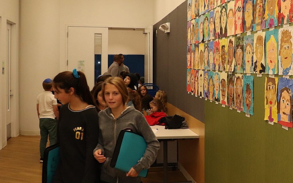 Students at the Shefa school in Manhattan, October 8, 2018. (Ben Sales)