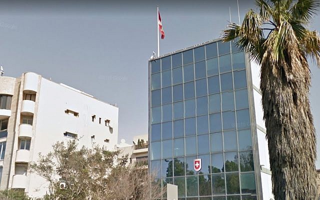 The Swiss embassy in Tel Aviv (Google Streetmap) The Swiss embassy in Tel Aviv (Google Streetmap)